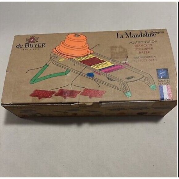 De Buyer Mandoline Swing 2.0 avec 3 râpes fonction poussoir/slider ergonomique F - Picture 1 of 9